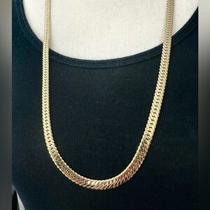 💛Vintage 30” Gold Plated Herringbone Chain